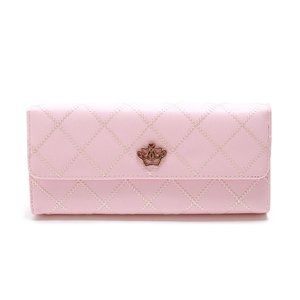 Women's Crown Zipper Leather Clutch | Phone Wallet